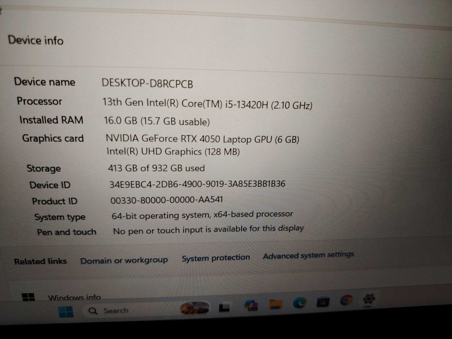 Laptop gaming HP omen 16 rtx 4050
