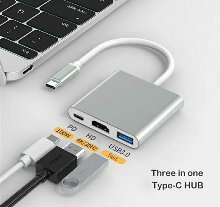 Hub Tip C Hdmi Macbook Laptop Adaptor