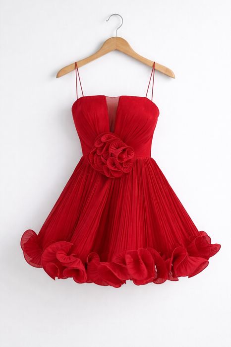 Rochie rosie deosebita