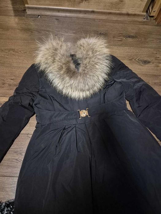 Дамско яке парка естествен косъм