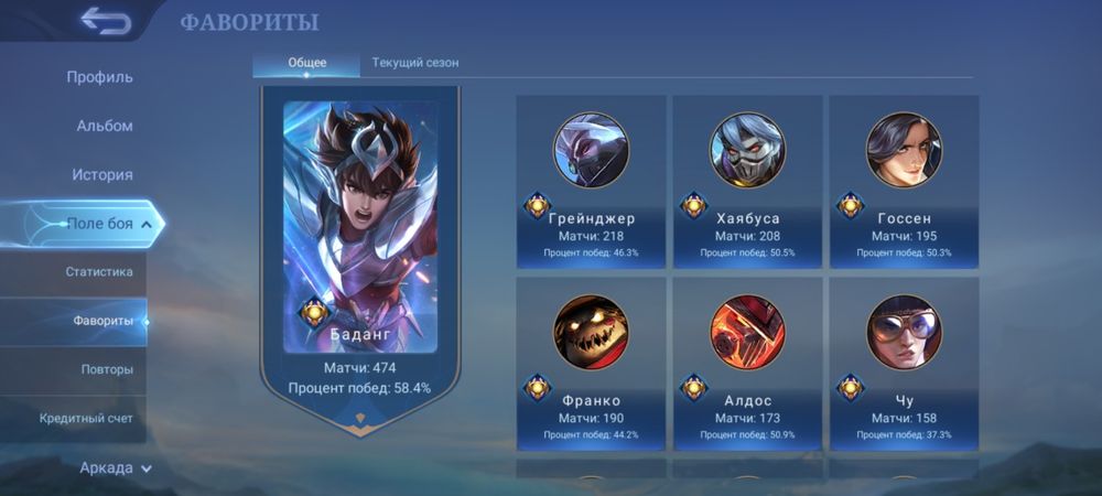 Продам жирный аккаунт Mobile legends