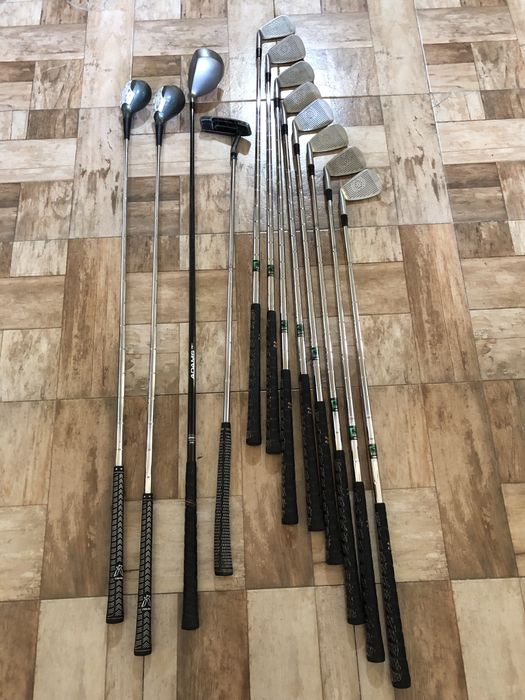 американски Комплект за голф от 12 части и сгъваема количка