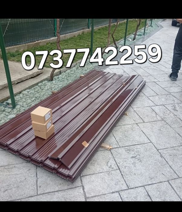 Vând tablă cutata colorata Grosimi 0,2 0,3  0,4 transport gratuit