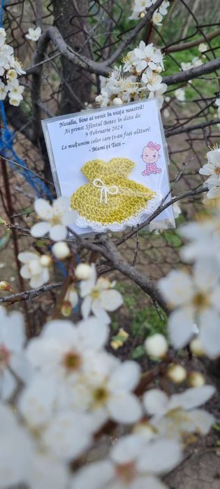 Marturii botez handmade crosetate