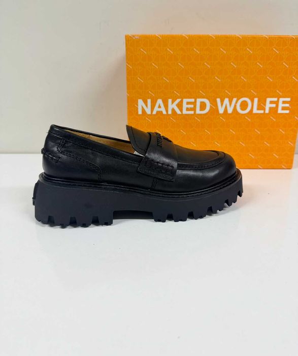 Naked Wolfe Flawed Black Leather Loafer