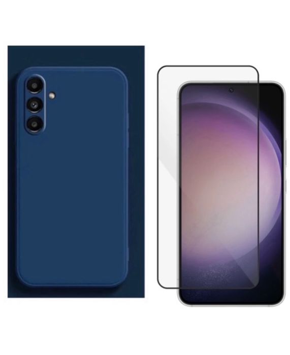 Husa Silicon Catifea si Folie Sticla Samsung S20/S21/S23/S24/S25 FE