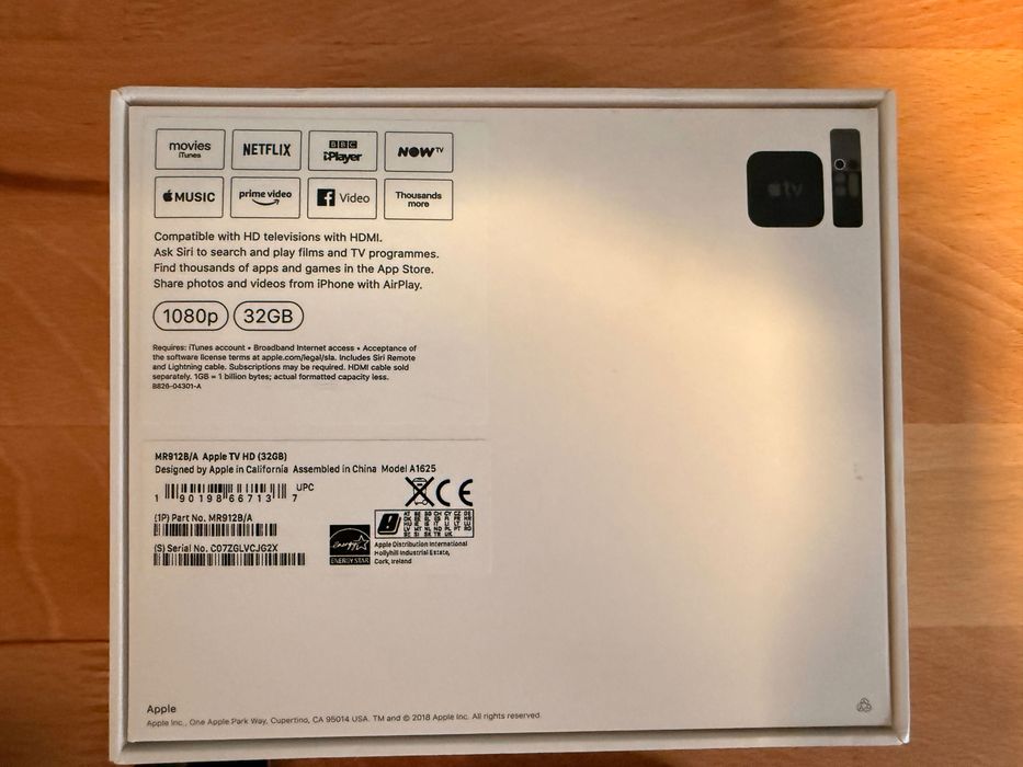 Продавам Apple TV HD (MR912B/A) – 32GB, 1080p