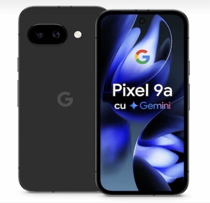 Telefon mobil Google Pixel 9a, 128GB, 8GB RAM, 5G, Obsidian, SIGILAT