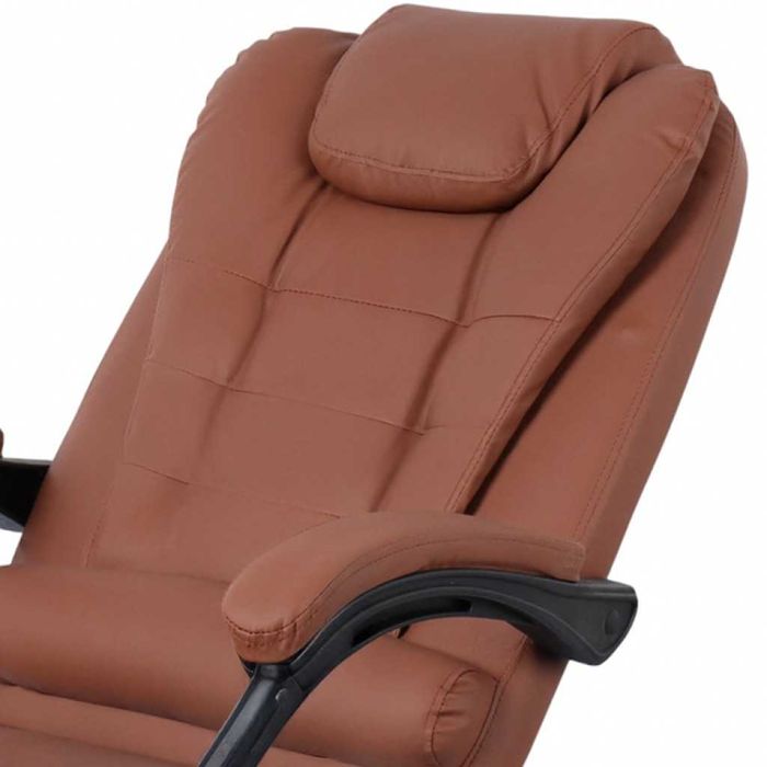 Ергономичен офис стол с лумбална опора, еко кожа