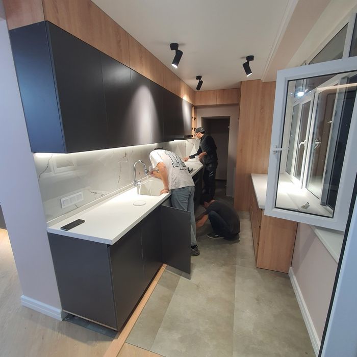 Кухонные акриловая столешница+мойка срок изготовления 3день от 90$