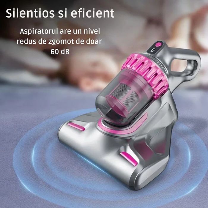 Aspirator vertical si portabil antiacarieni, Filtru Hepa, 4 in 1