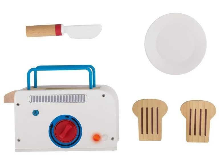 Дървени играчки за кухня Сейф Везна Тостер Кухненски робот Кошница