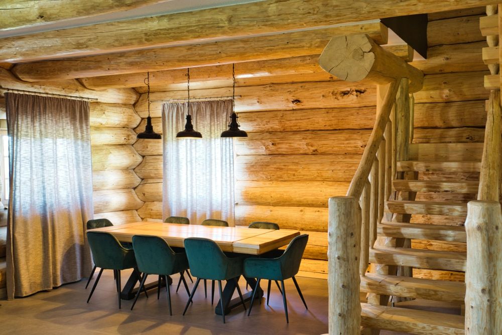 Case cabane lemn rotund necalibrat