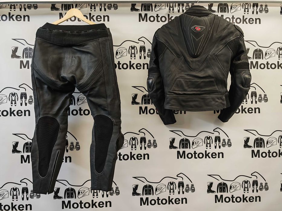 Costum moto piele Tschul cu cocoasa marime 50