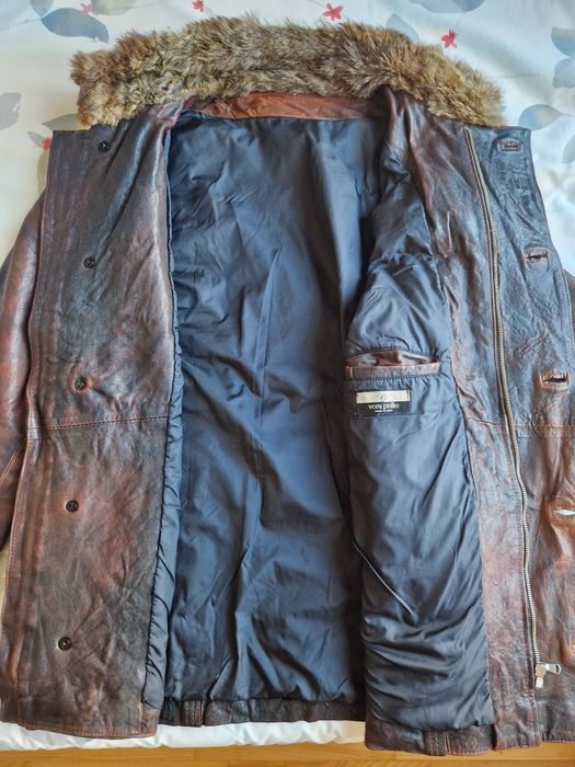 Италианско мъжко яке естествена кожа XL