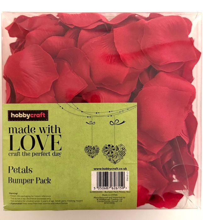 Комплект изкуствени розови листенца, декоративни