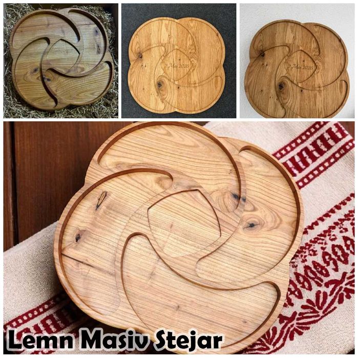 Tocătoare și Platouri din Lemn Masiv cu Gravură Personalizată