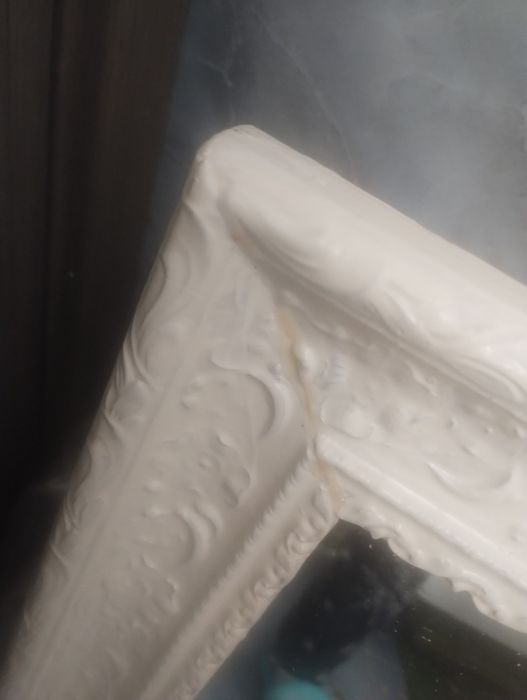 Vand oglinda alba lemn masiv 70*90