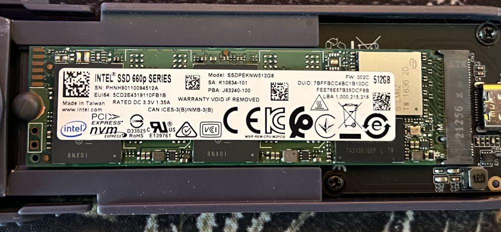 SSD intel 660p m2 512GB