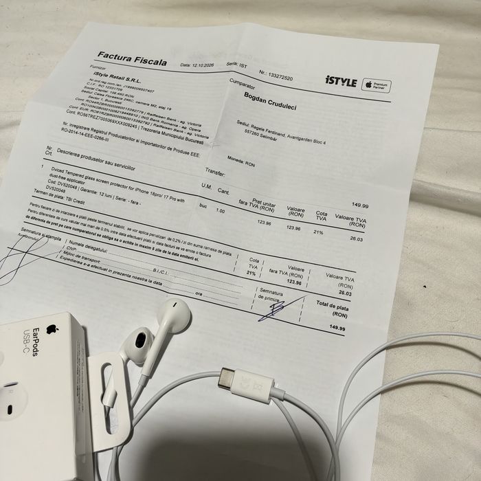 Casti Apple Earpods