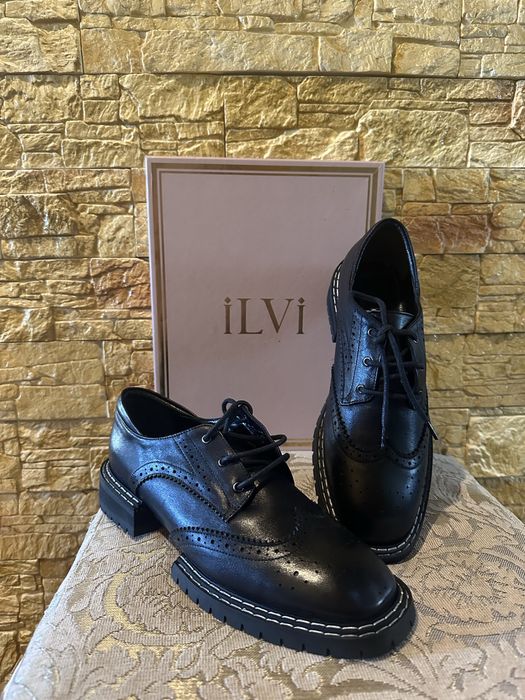 Туфли кожанные черные