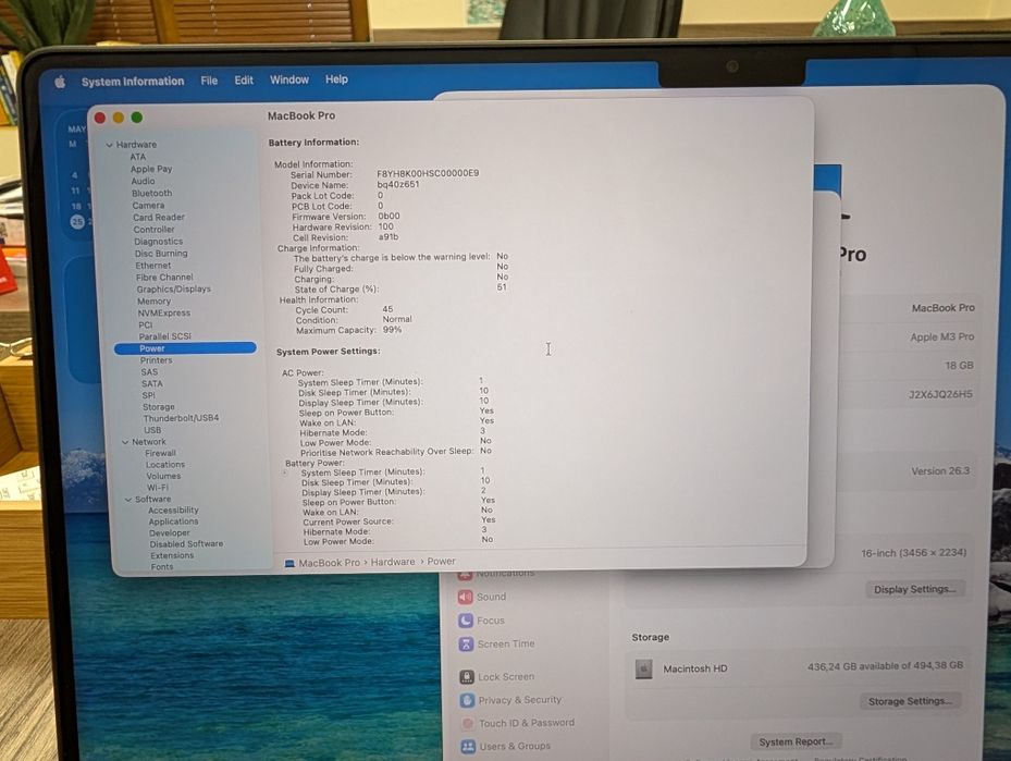 MacBook Pro M3 16 инча 18GB 2023 като нов. Батерия 99%