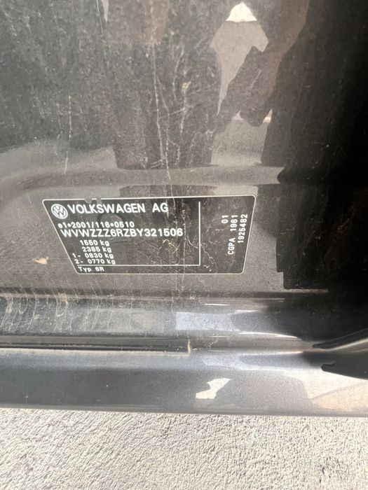 Vand volkswagen  VW polo 2011