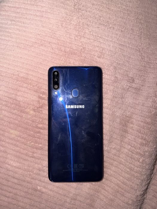 Samsung A20s синий цветы