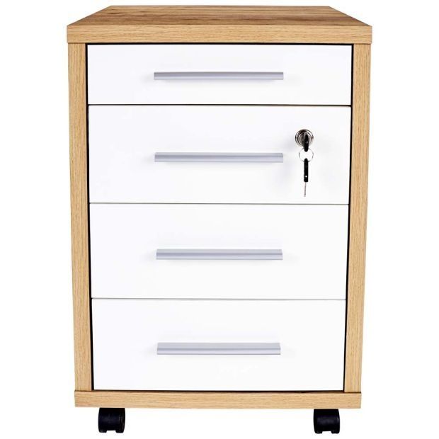 Офис шкаф с ключалка и колелца