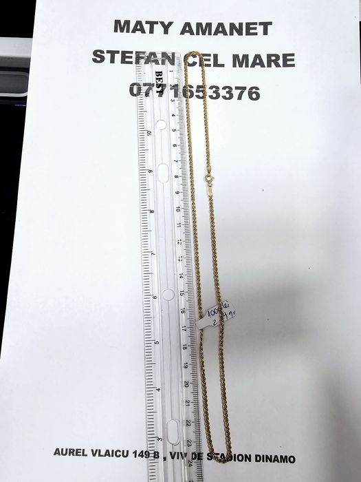 Vand lantisor din aur 14 k 2.39 g cod 565