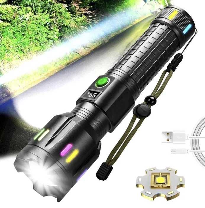 Мощен Алуминиев LED Фенер COBRA CB-G62 100W 1000m Осветяване, 9800mAh
