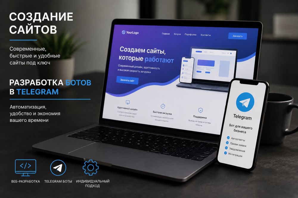 Создаем сайты ботов на телеграм