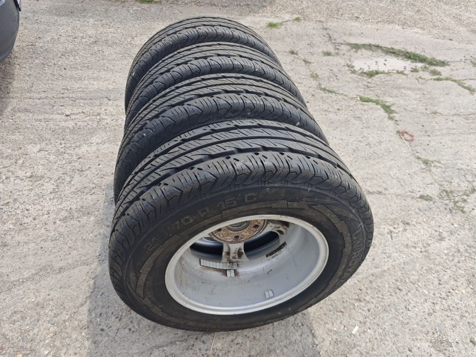 Jante aliaj Alutec Germany 5x118, 7jx15, ET60 cu anvelope vara 215/70/15C, Uniroyal Rain Max 2, profil 8 mm
