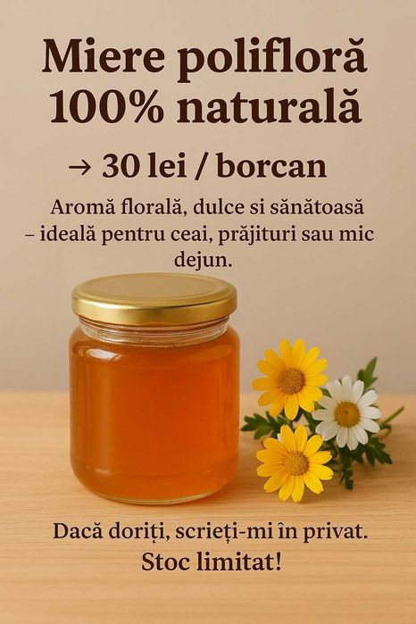 Miere 100% naturala poliflora