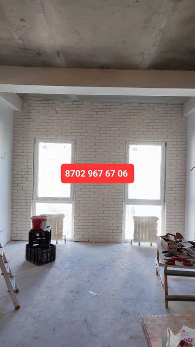 Гипсовая плитка под ровный кирпич