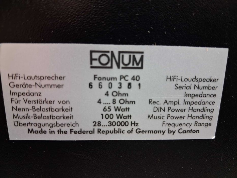 Boxe Canton Fonum PC-40