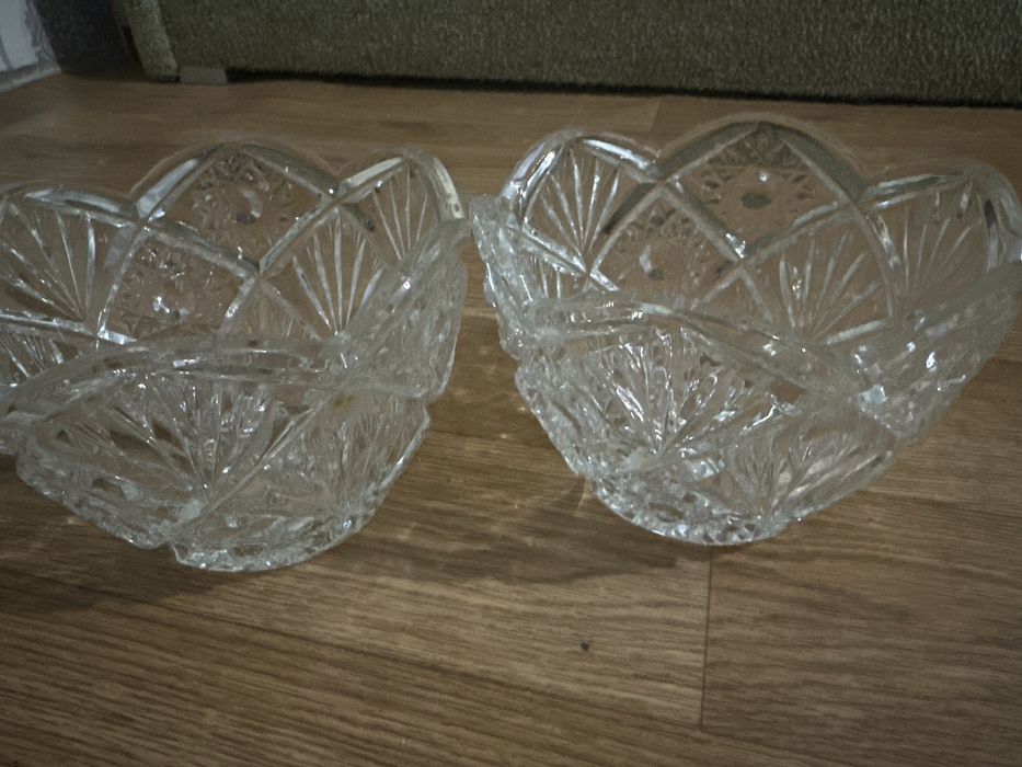 Хрустальные вазы две штуки