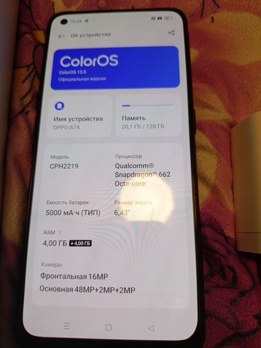 Продам смартфон Oppo A74