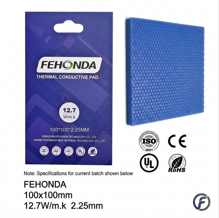 Термопрокладка FEHONDA 100x100mm 2.25mm (12.7 W/m·K)