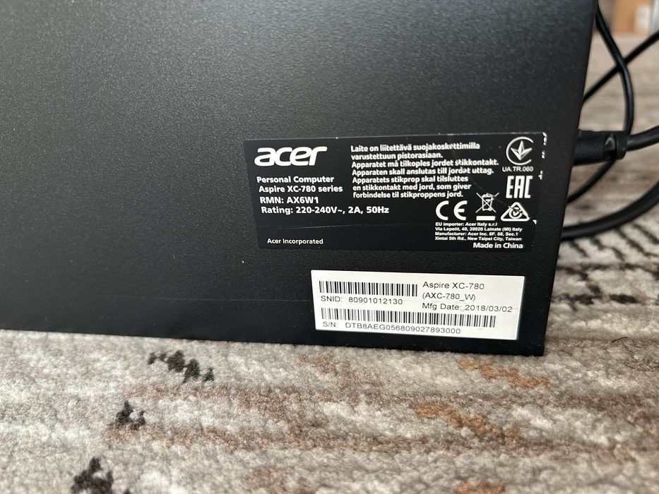 Unitate PC Desktop Acer Aspire XC-780 | Intel Core i5 | 8GB RAM | GT 1030 | SSD + HDD
