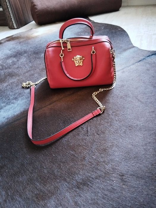 Дамска чанта Versace естествена кожа