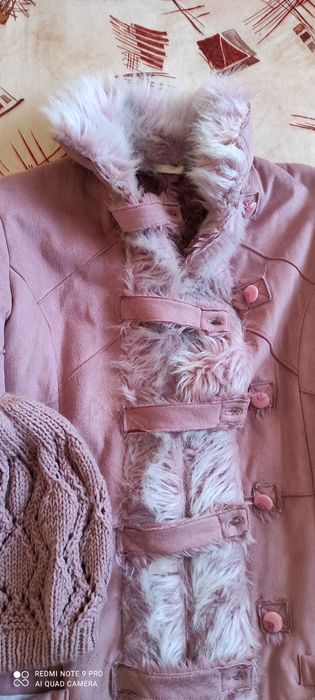 Палто+шапка,ръкавици,плетено поло