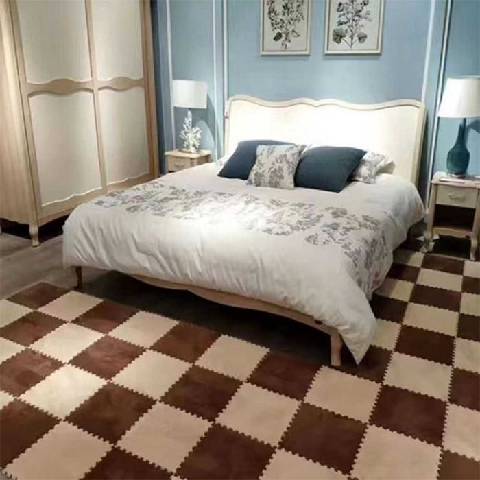 Плюшена мека настилка - изолация за детска -мек пъзел различни цветове