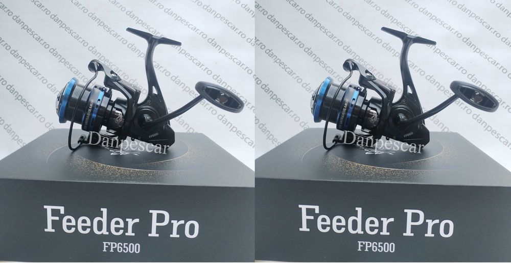 SET 2 Mulinete Feeder si Crap PRO FL FEEDER PRO FP6500 tambur LongCast
