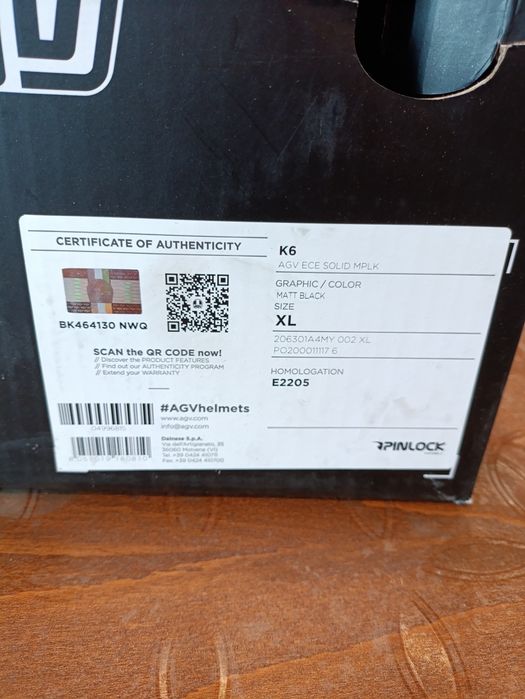 Мото каска AGV K6 XL
