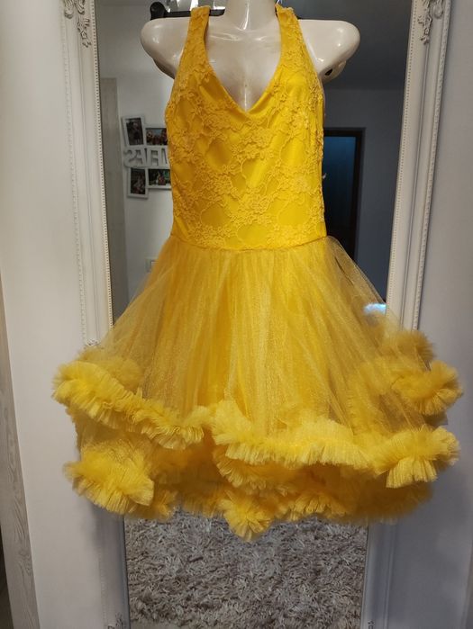 Rochie galbena nunta /botez