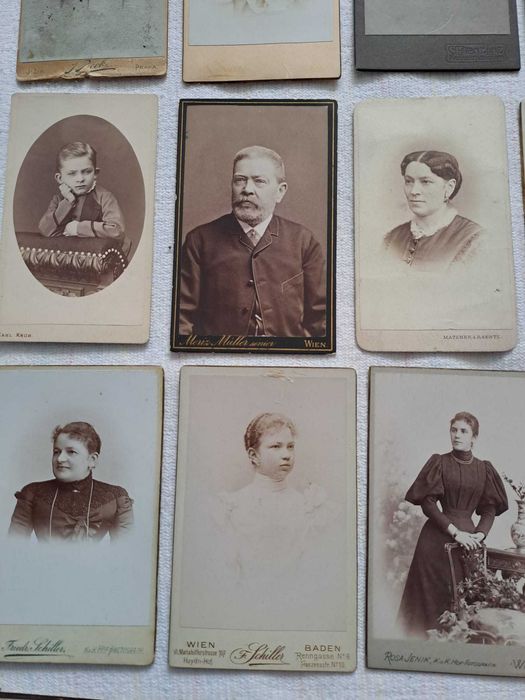 fotografii pe carton tip cdv 11/6,5 cm vechi