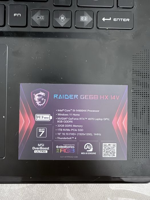 Msi Raider GE68HX 14V