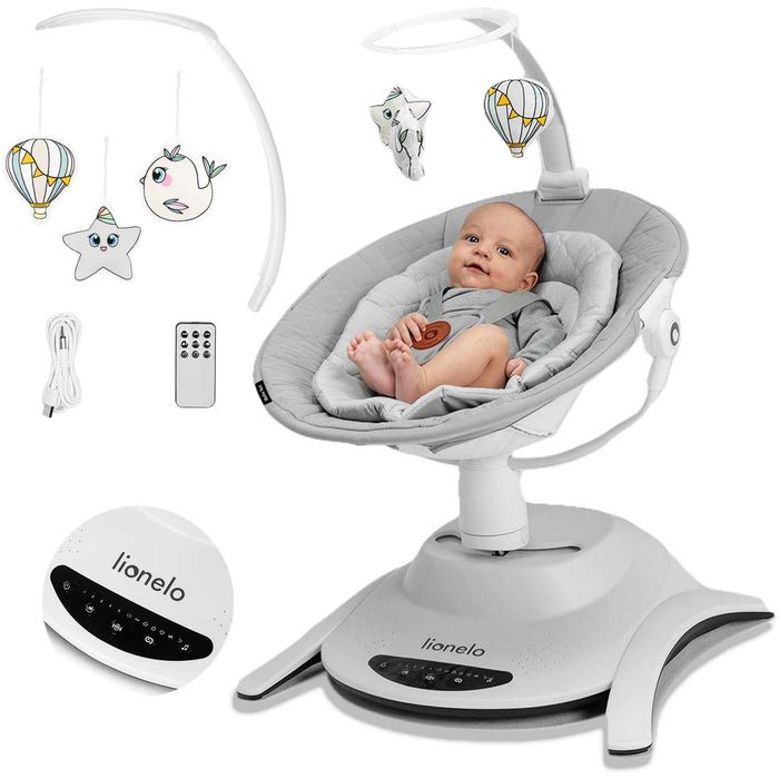 Lionelo Bella Electric Baby Rocker 360°, pana la 9 kg