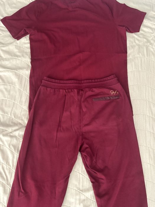 Долнище с тениска на H8S цвят бордо